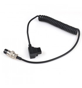 D-tap to 4Pin GX12 aviator female coiled cable 4 Pins Poles IP67 Waterproof M12 PVC Cable No Shield Connector China Manufactory a Code Male Female  Solder Type